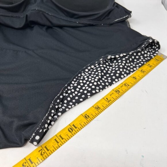 Catalina Polka Dot One Piece Plus Size Swimsuit Size 2X 18 20 Black White Retro - Picture 10 of 11